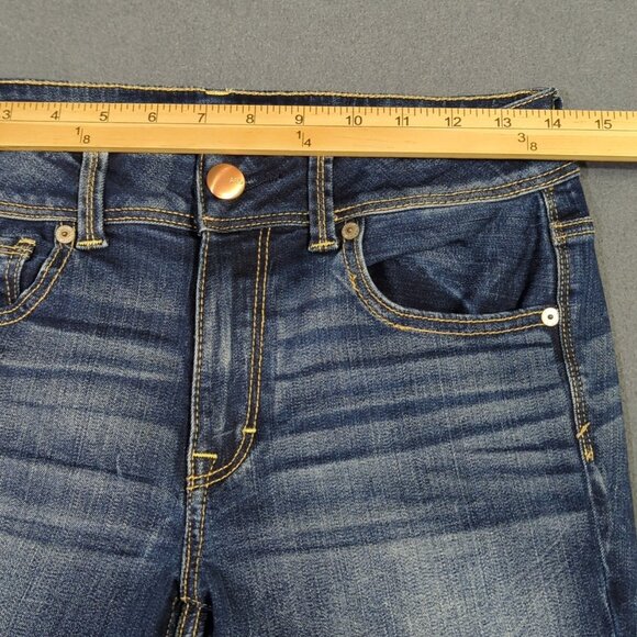 American Eagle Jeans Women's 8 Blue Kick Boot Denim - Picture 5 of 13